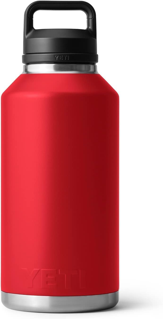 YETI Rambler 64 oz Bottle, Vacuum Insulated, Leakproof, Stainless Steel with Chug Cap, Rescue Red