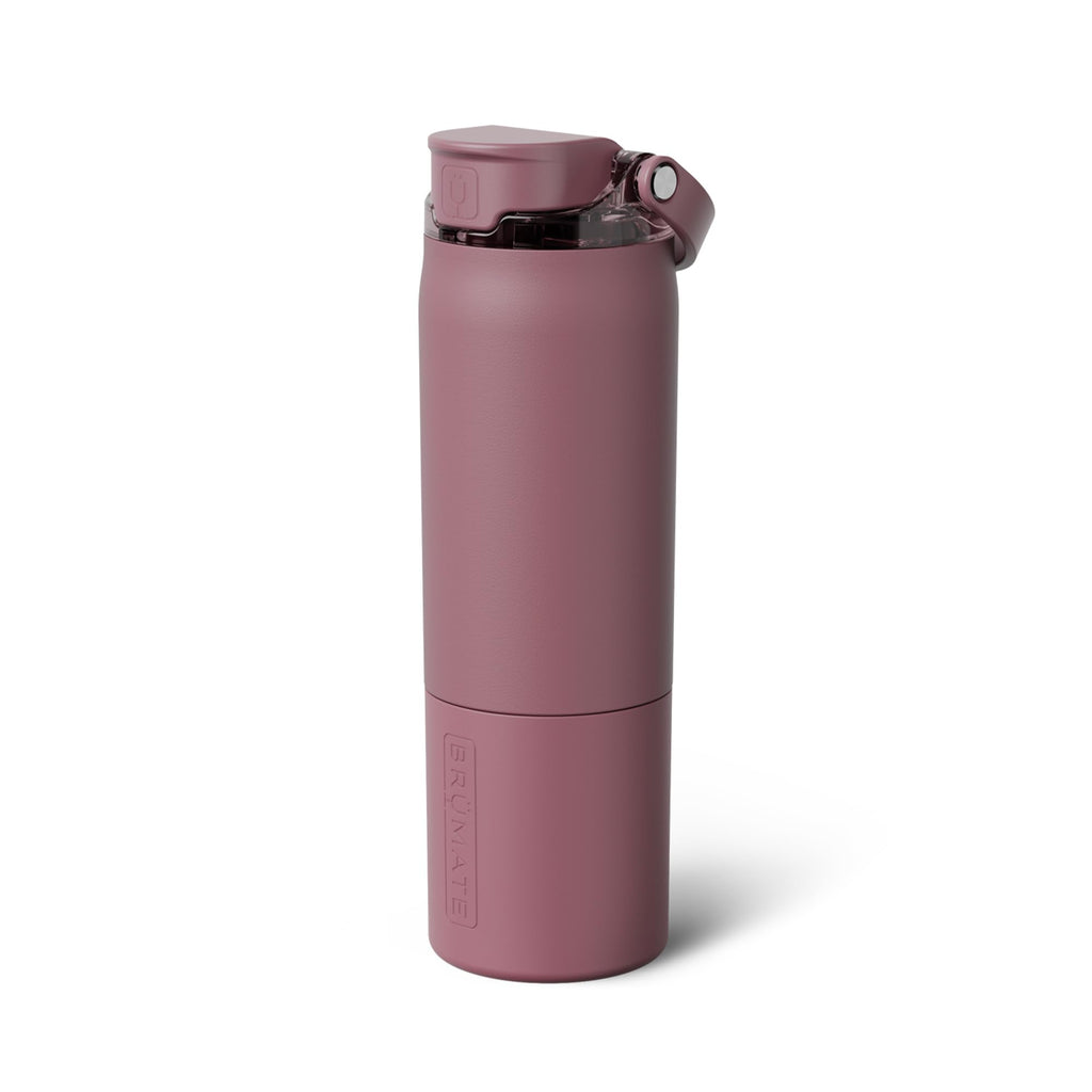 BrüMate Rise 25oz Water Bottle With 100% Leakproof Covered Silicone Straw | Insulated Stainless Steel Water Bottle With Removable Straw | Fast Flow | Soft Sip Silicone Spout | BPA-Free (Dark Aura)