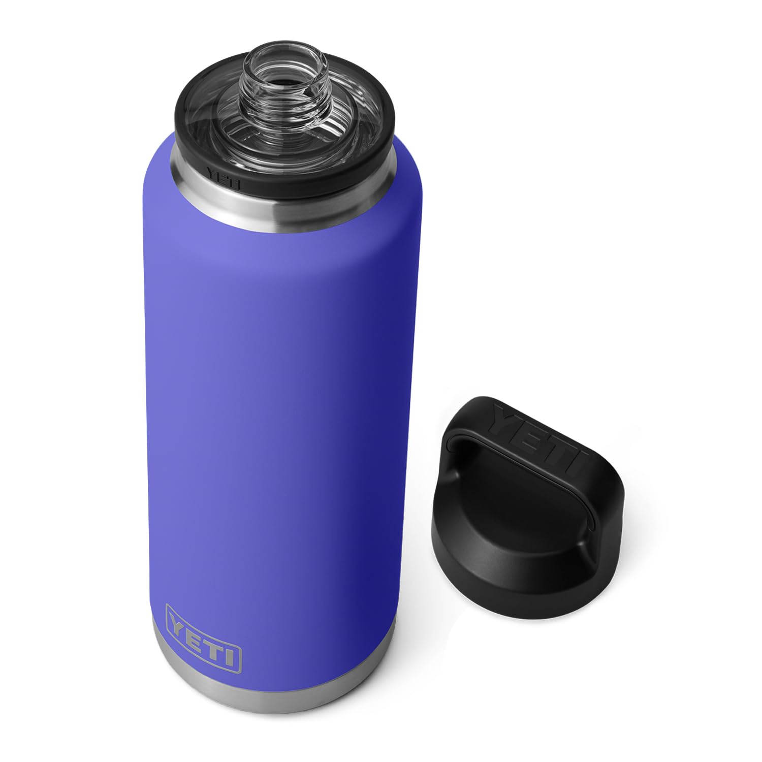 YETI Rambler 46 oz Bottle, Vacuum Insulated, Leakproof, Stainless Steel with Chug Cap, Black Forest Green