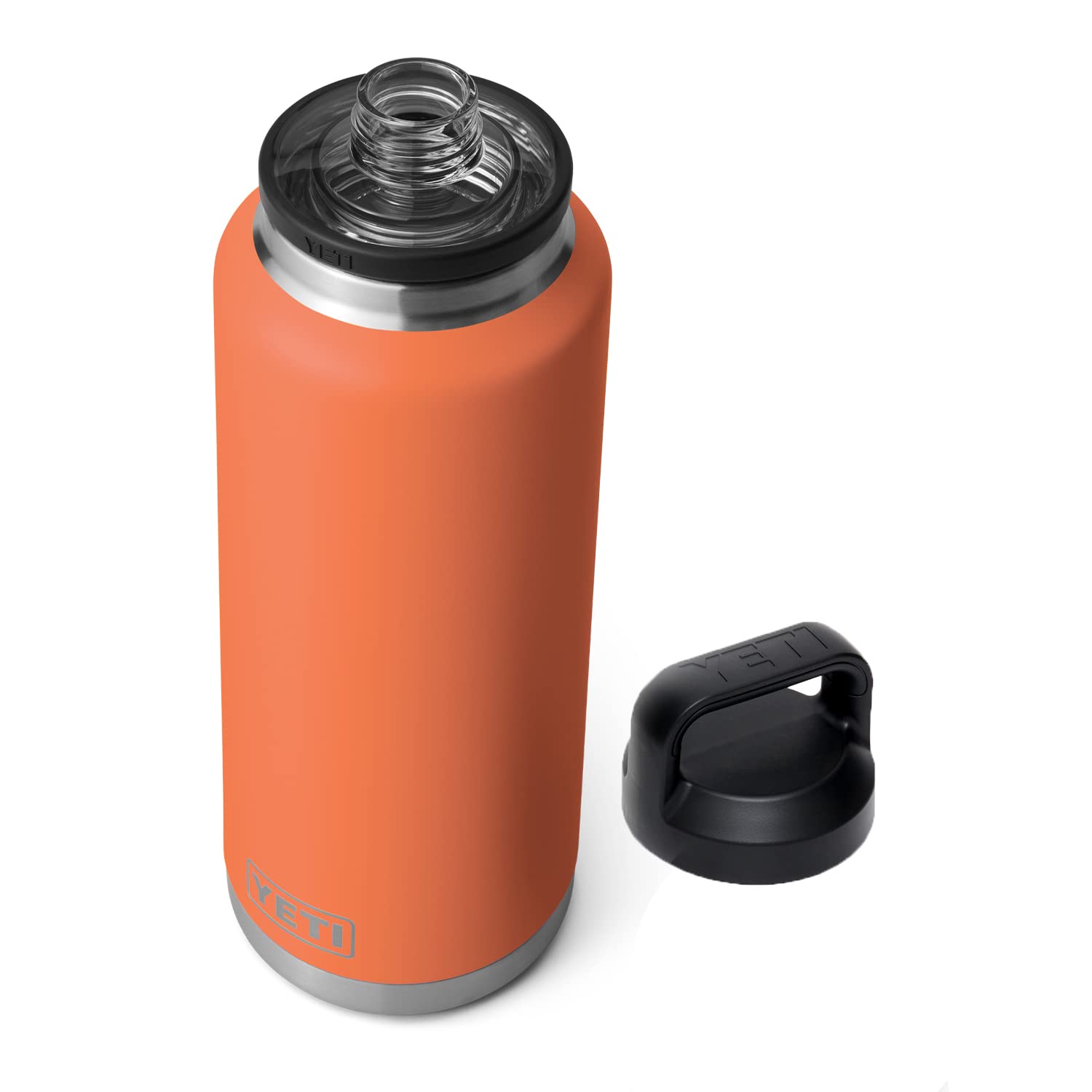YETI Rambler 46 oz Bottle, Vacuum Insulated, Leakproof, Stainless Steel with Chug Cap, Black Forest Green