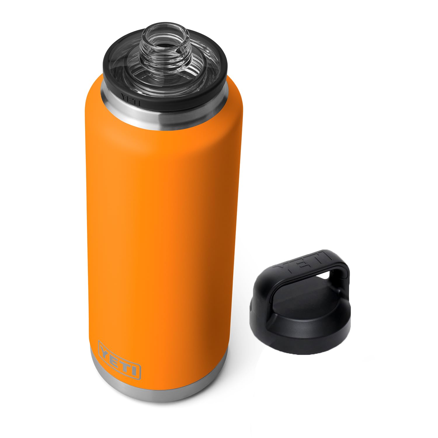 YETI Rambler 46 oz Bottle, Vacuum Insulated, Leakproof, Stainless Steel with Chug Cap, Black Forest Green
