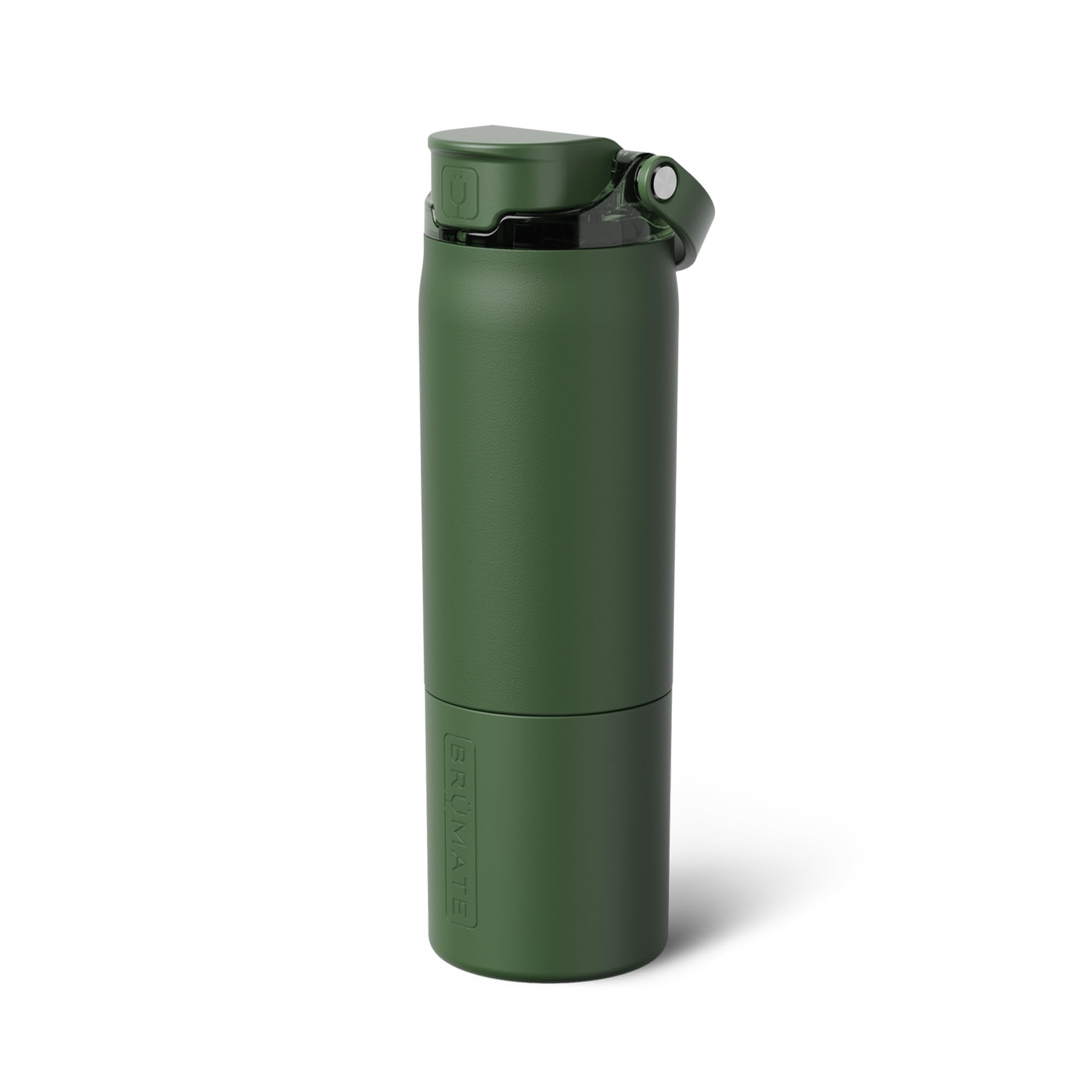 BrüMate Rise 35oz Water Bottle With 100% Leakproof Covered Silicone Straw | Insulated Stainless Steel Water Bottle With Removable Straw | Fast Flow | Soft Sip Silicone Spout | BPA-Free (Dark Aura)