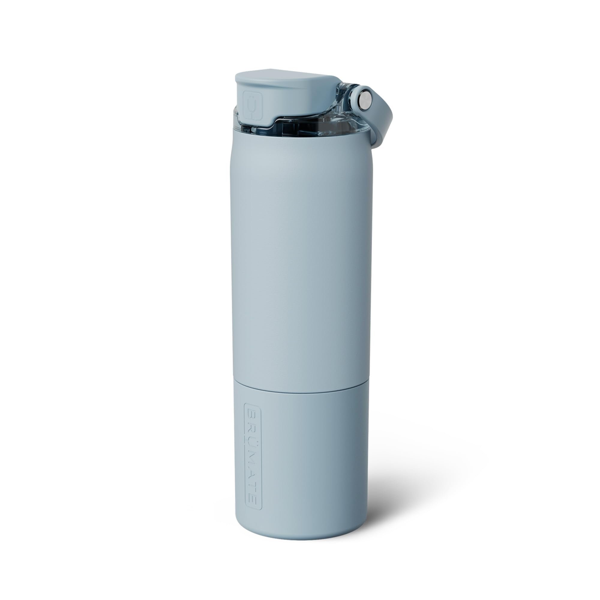 BrüMate Rise 25oz Water Bottle With 100% Leakproof Covered Silicone Straw | Insulated Stainless Steel Water Bottle With Removable Straw | Fast Flow | Soft Sip Silicone Spout | BPA-Free (Dark Aura)