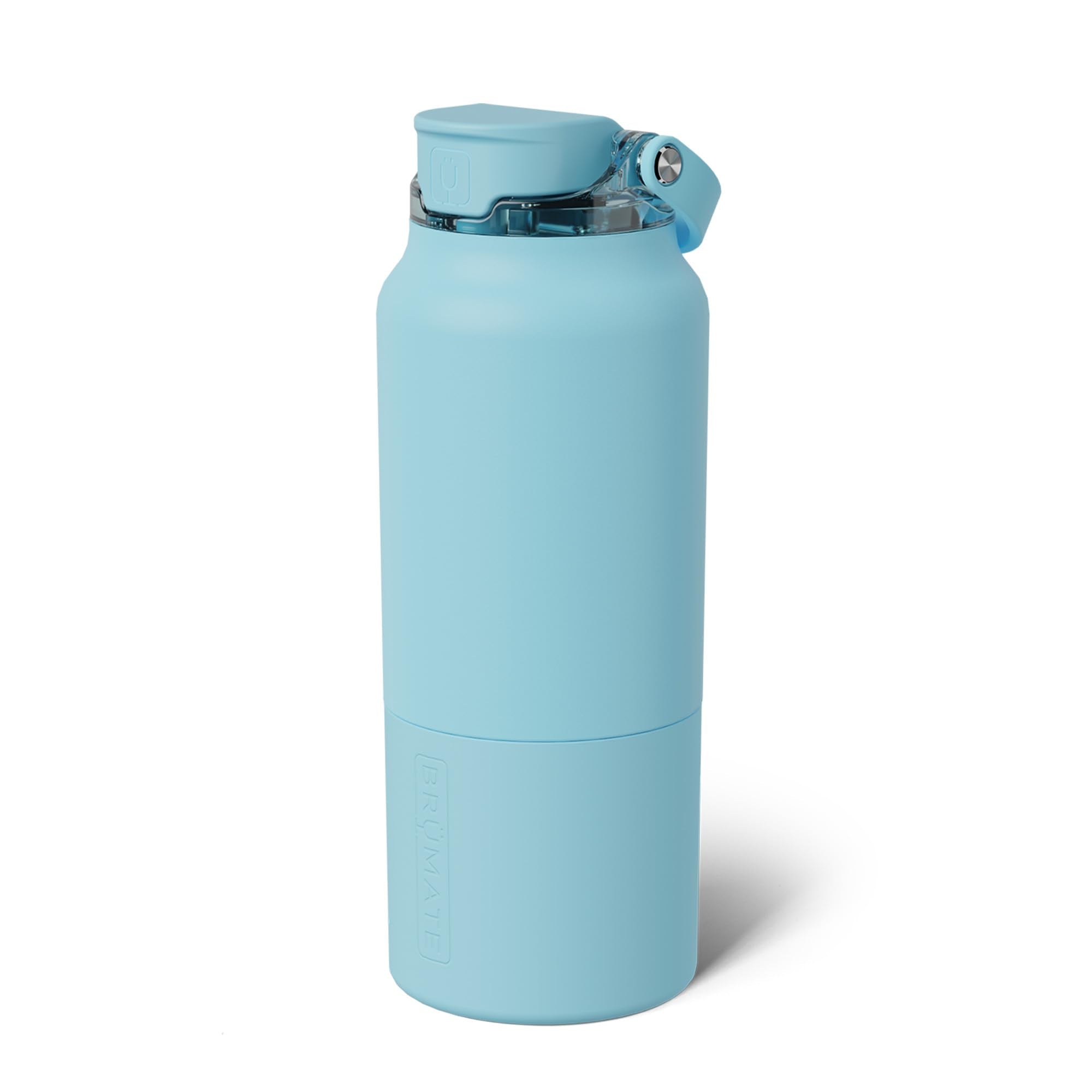 BrüMate Rise 35oz Water Bottle With 100% Leakproof Covered Silicone Straw | Insulated Stainless Steel Water Bottle With Removable Straw | Fast Flow | Soft Sip Silicone Spout | BPA-Free (Dark Aura)