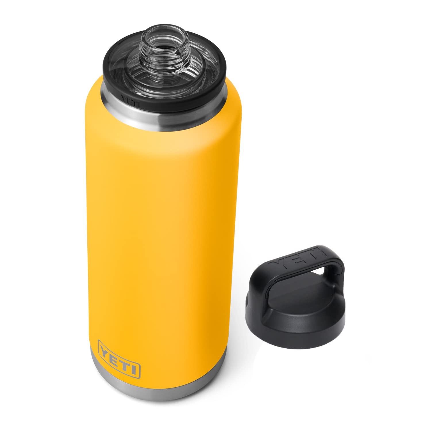 YETI Rambler 46 oz Bottle, Vacuum Insulated, Leakproof, Stainless Steel with Chug Cap, Black Forest Green