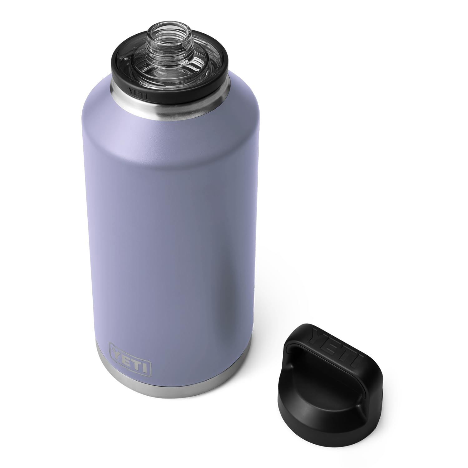 YETI Rambler 46 oz Bottle, Vacuum Insulated, Leakproof, Stainless Steel with Chug Cap, Black Forest Green