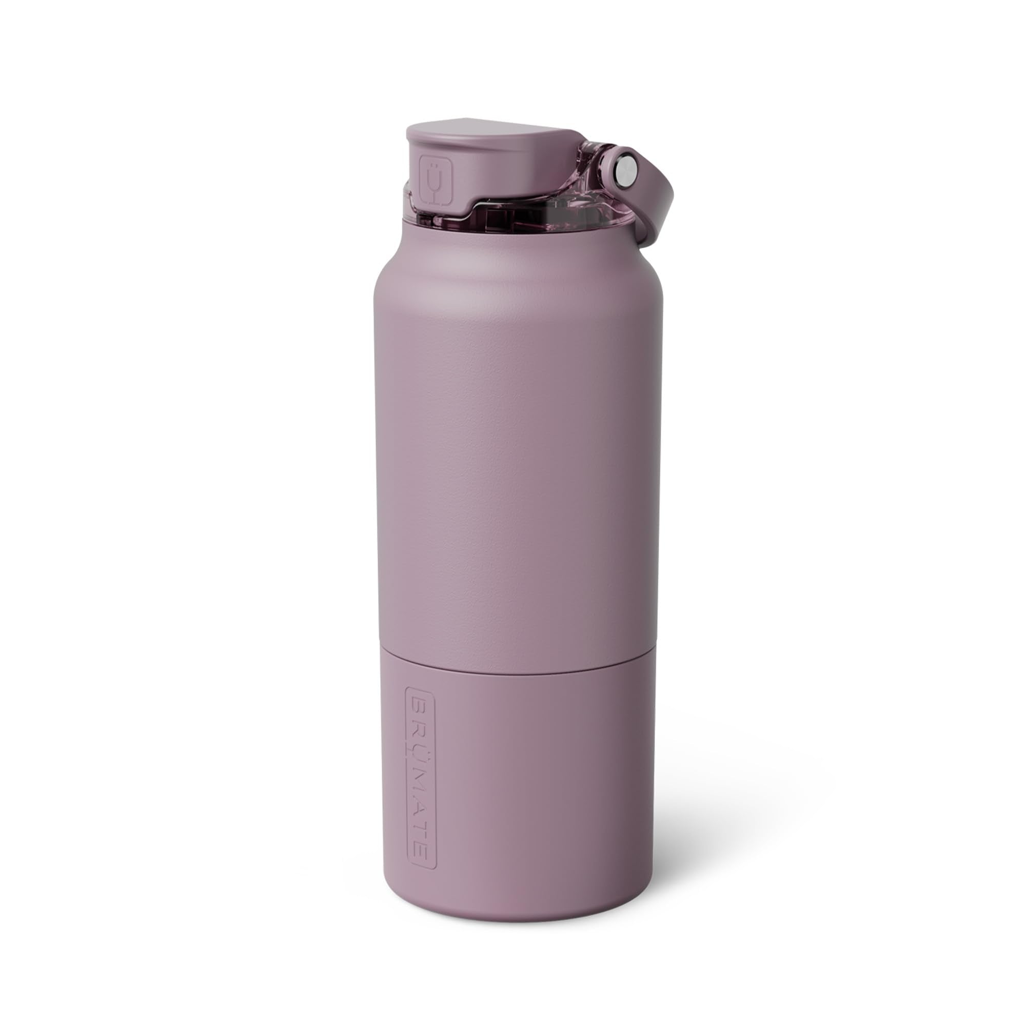 BrüMate Rise 35oz Water Bottle With 100% Leakproof Covered Silicone Straw | Insulated Stainless Steel Water Bottle With Removable Straw | Fast Flow | Soft Sip Silicone Spout | BPA-Free (Dark Aura)