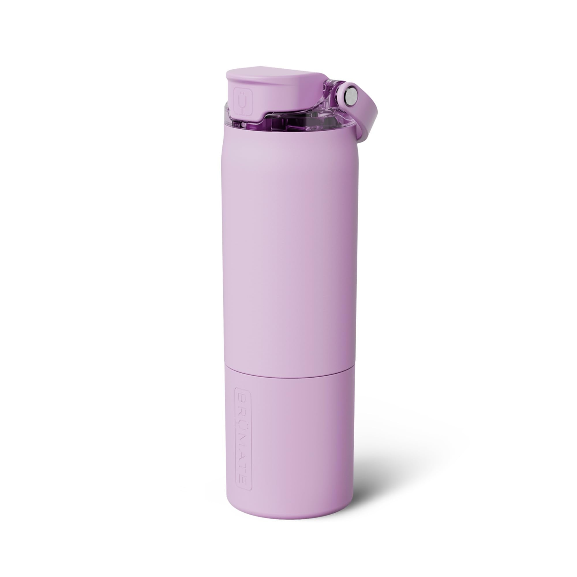 BrüMate Rise 35oz Water Bottle With 100% Leakproof Covered Silicone Straw | Insulated Stainless Steel Water Bottle With Removable Straw | Fast Flow | Soft Sip Silicone Spout | BPA-Free (Dark Aura)