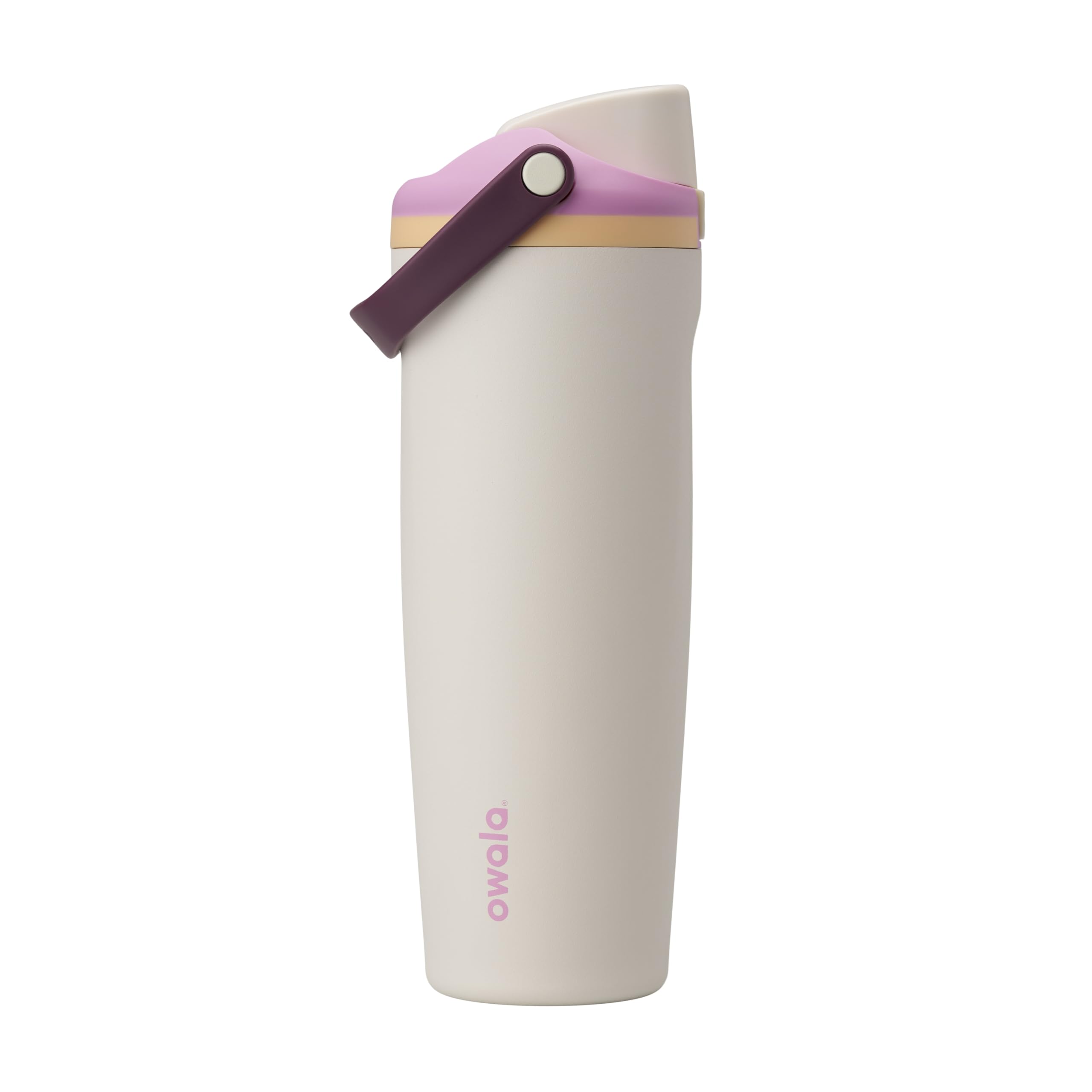 Owala FreeSip Sway Insulated Stainless Steel Water Bottle with Two-Way Spout, Built-In Straw and Bucket Handle, Made for Travel, School, and Sports, 40oz, BPA Free, Leak Proof, Black Cherry