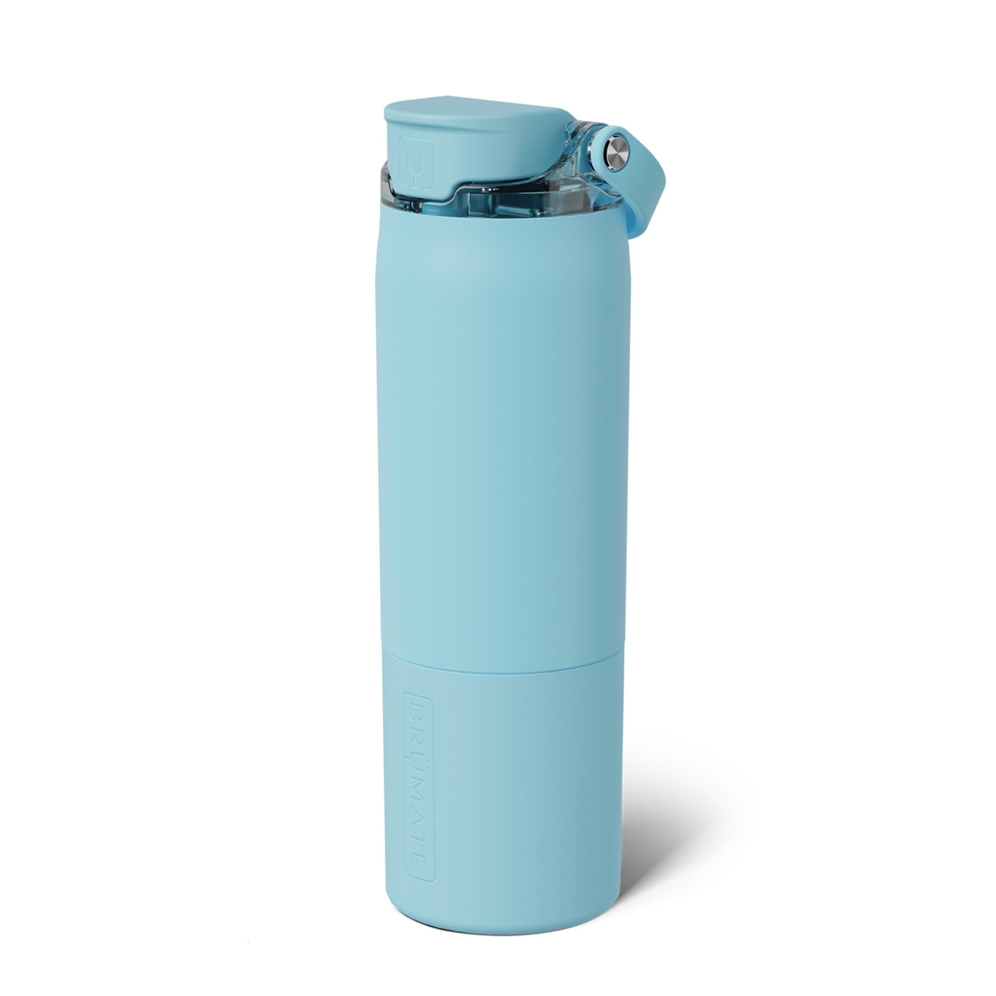 BrüMate Rise 35oz Water Bottle With 100% Leakproof Covered Silicone Straw | Insulated Stainless Steel Water Bottle With Removable Straw | Fast Flow | Soft Sip Silicone Spout | BPA-Free (Dark Aura)