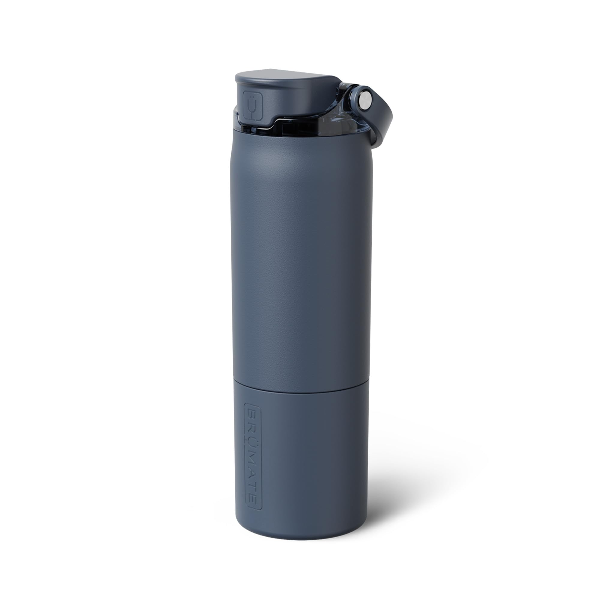 BrüMate Rise 35oz Water Bottle With 100% Leakproof Covered Silicone Straw | Insulated Stainless Steel Water Bottle With Removable Straw | Fast Flow | Soft Sip Silicone Spout | BPA-Free (Dark Aura)
