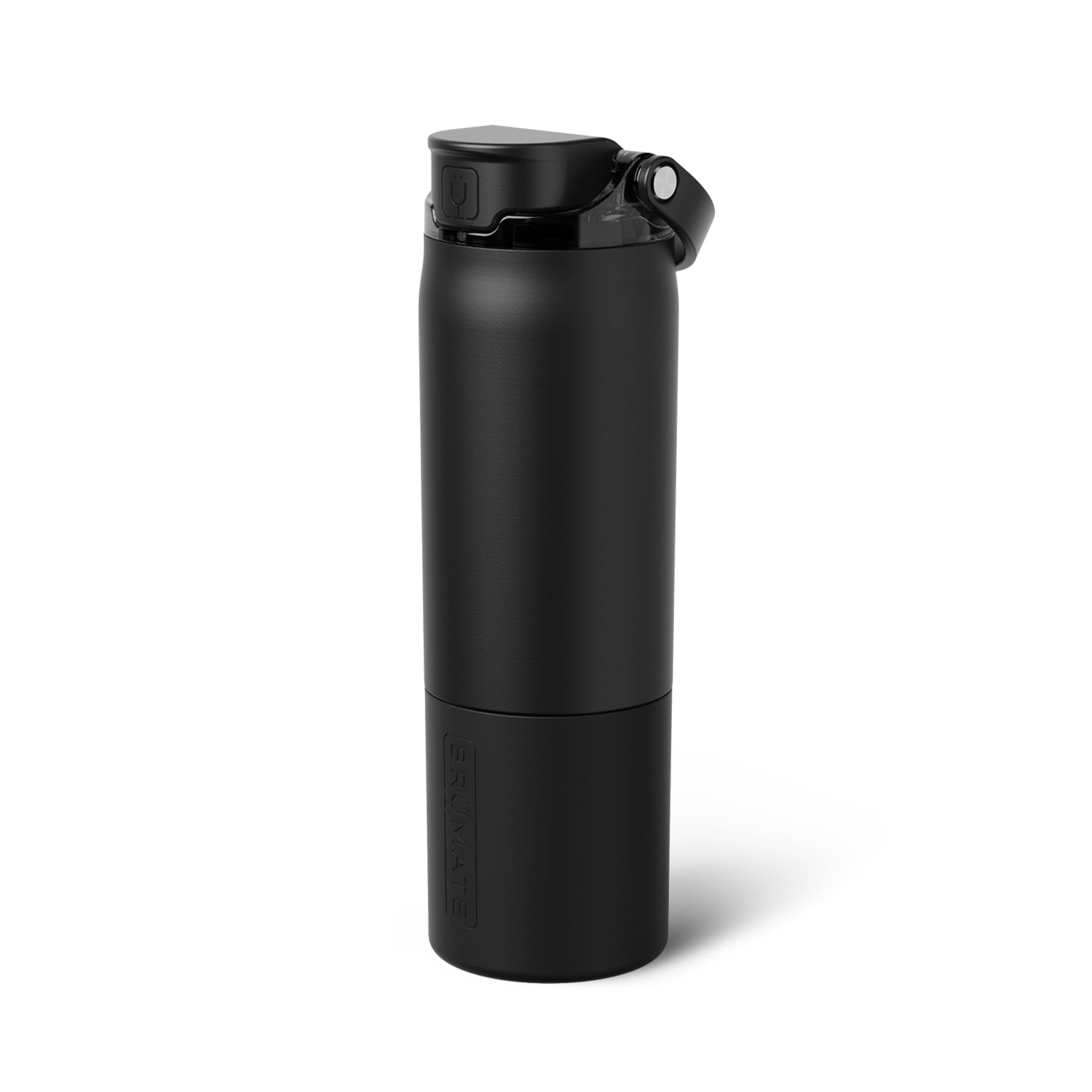 BrüMate Rise 25oz Water Bottle With 100% Leakproof Covered Silicone Straw | Insulated Stainless Steel Water Bottle With Removable Straw | Fast Flow | Soft Sip Silicone Spout | BPA-Free (Dark Aura)