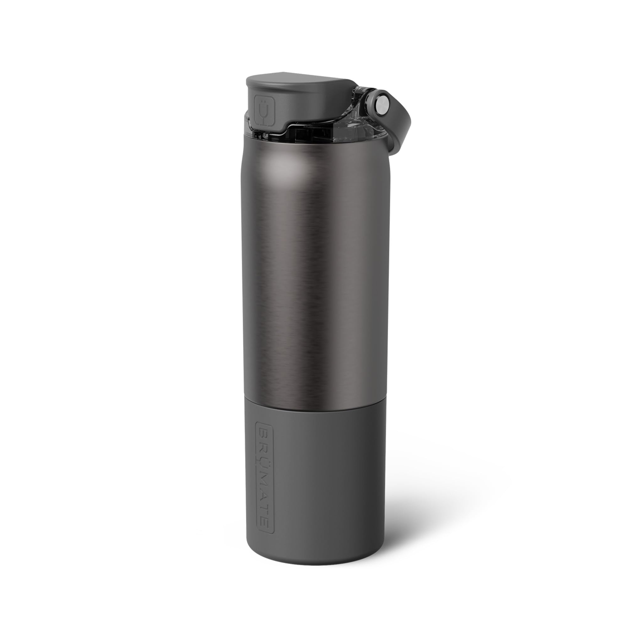 BrüMate Rise 35oz Water Bottle With 100% Leakproof Covered Silicone Straw | Insulated Stainless Steel Water Bottle With Removable Straw | Fast Flow | Soft Sip Silicone Spout | BPA-Free (Dark Aura)