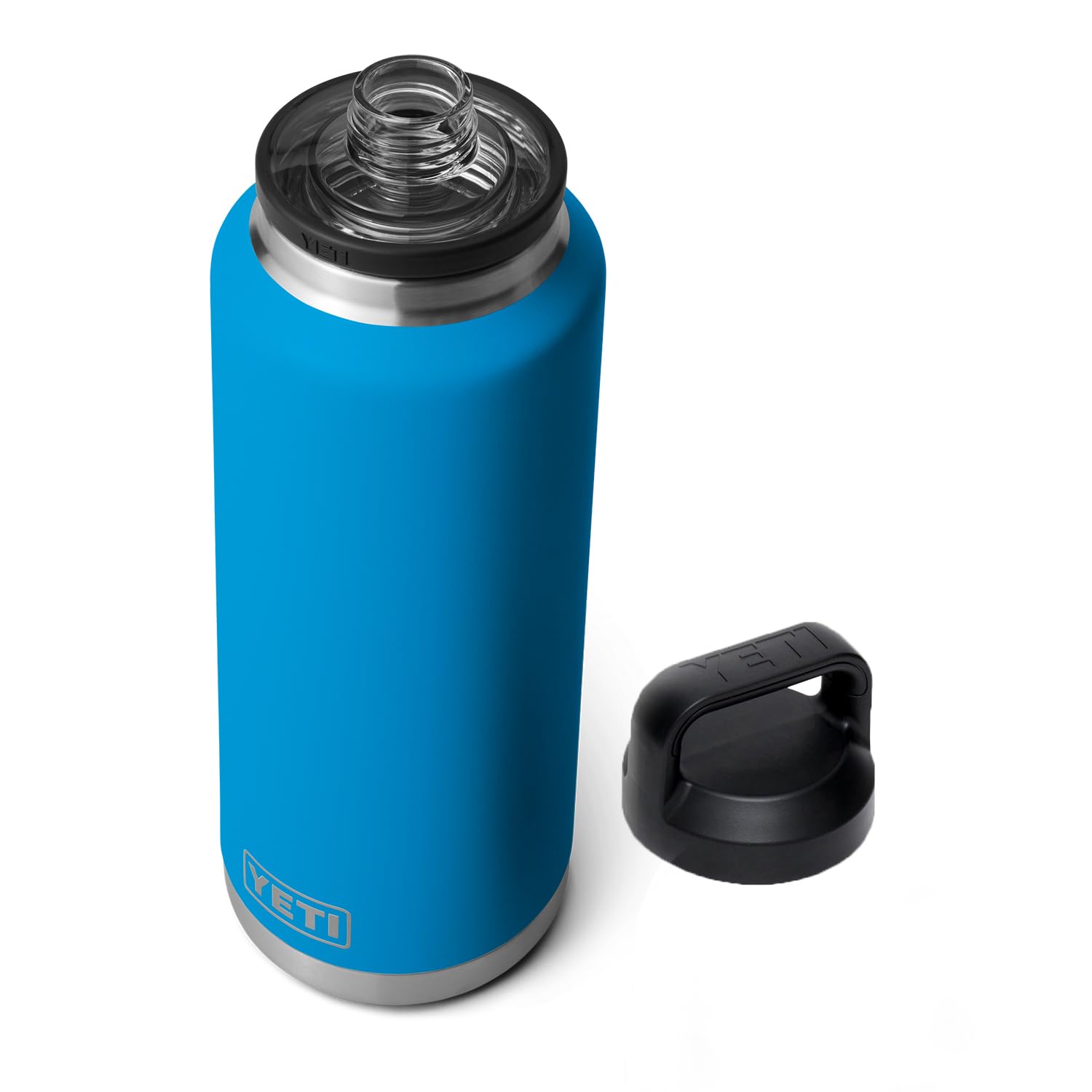 YETI Rambler 46 oz Bottle, Vacuum Insulated, Leakproof, Stainless Steel with Chug Cap, Black Forest Green