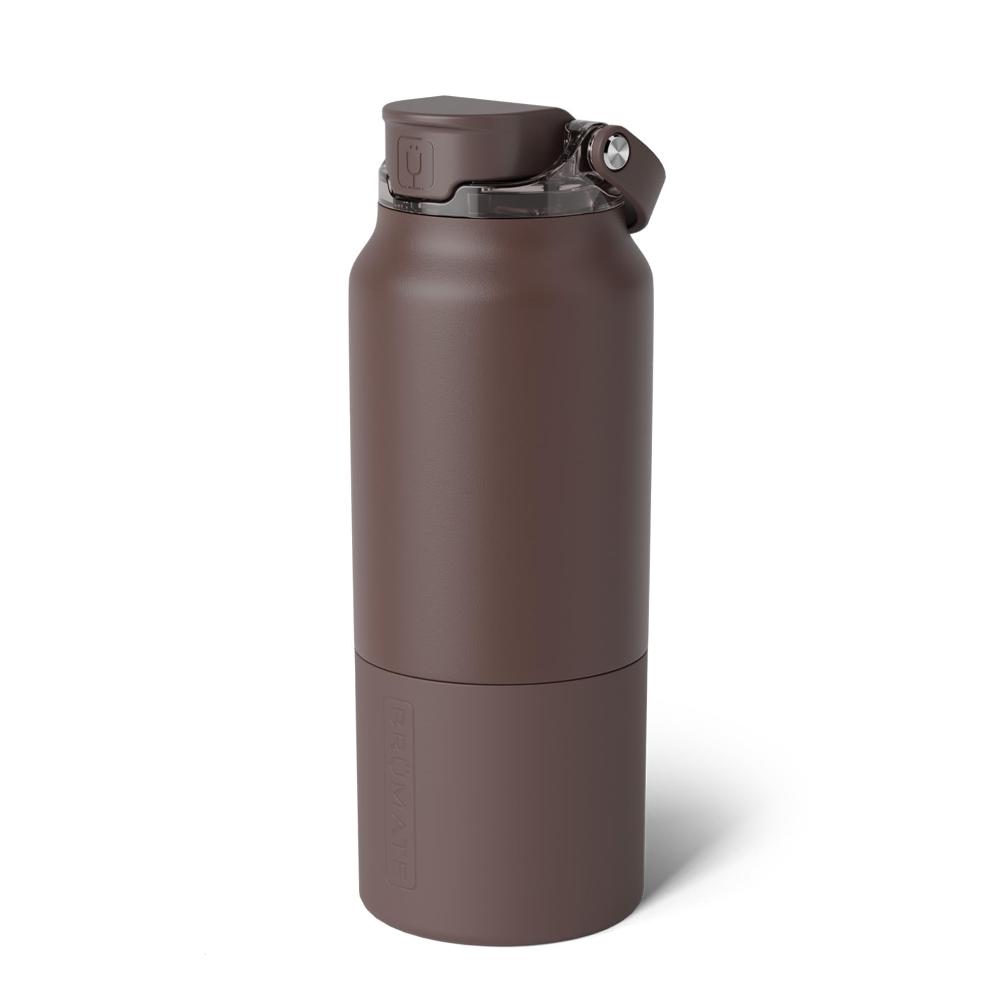 BrüMate Rise 35oz Water Bottle With 100% Leakproof Covered Silicone Straw | Insulated Stainless Steel Water Bottle With Removable Straw | Fast Flow | Soft Sip Silicone Spout | BPA-Free (Dark Aura)
