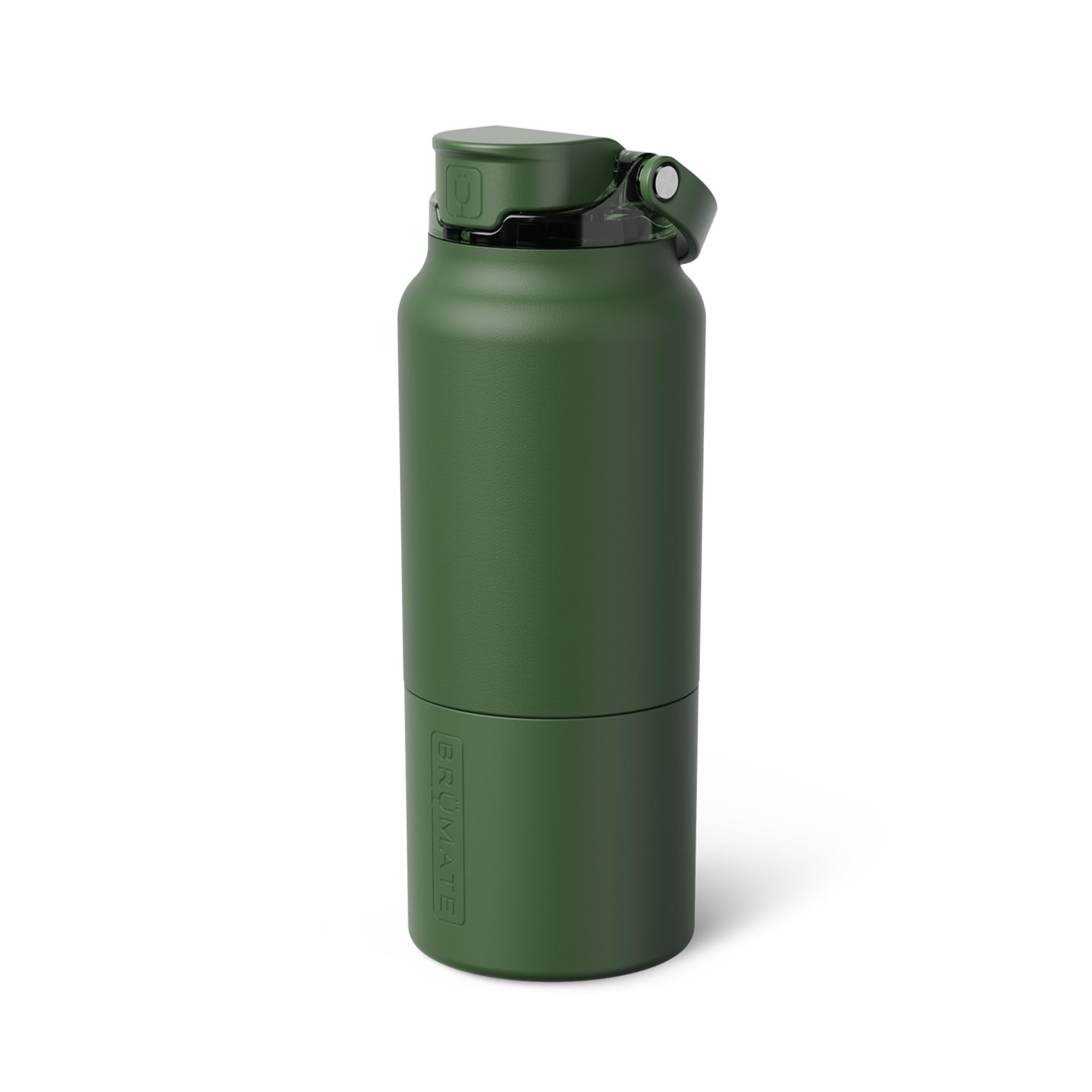 BrüMate Rise 25oz Water Bottle With 100% Leakproof Covered Silicone Straw | Insulated Stainless Steel Water Bottle With Removable Straw | Fast Flow | Soft Sip Silicone Spout | BPA-Free (Dark Aura)