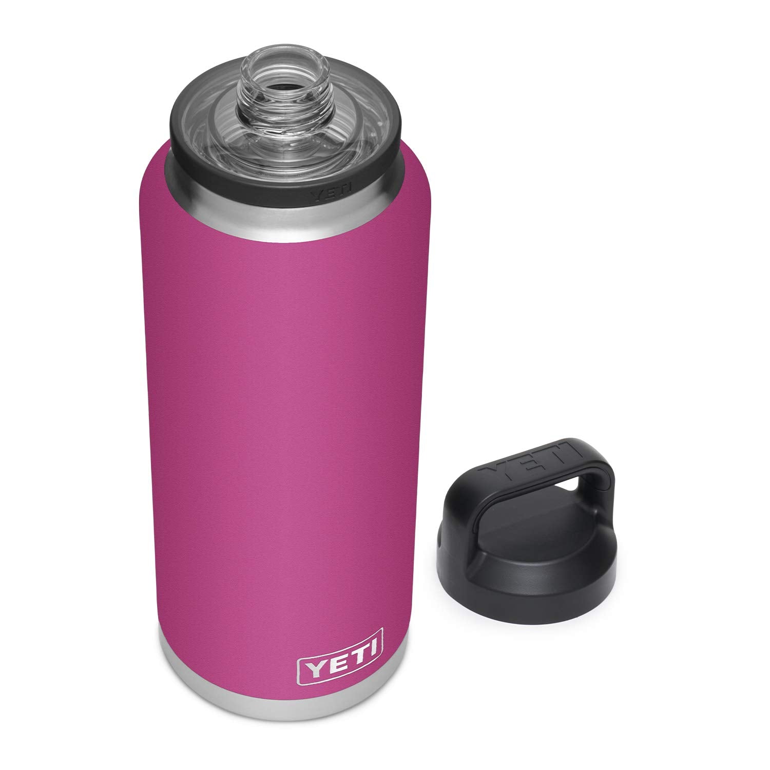 YETI Rambler 46 oz Bottle, Vacuum Insulated, Leakproof, Stainless Steel with Chug Cap, Black Forest Green
