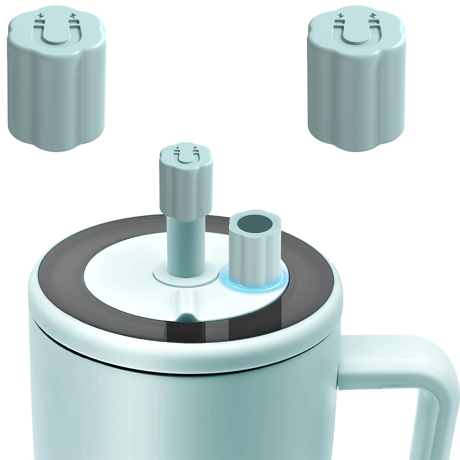 2 Pack Magnetic Straw Covers Compatible with Brumate Era 30&40 oz Tumblers,Silicone Straw Caps