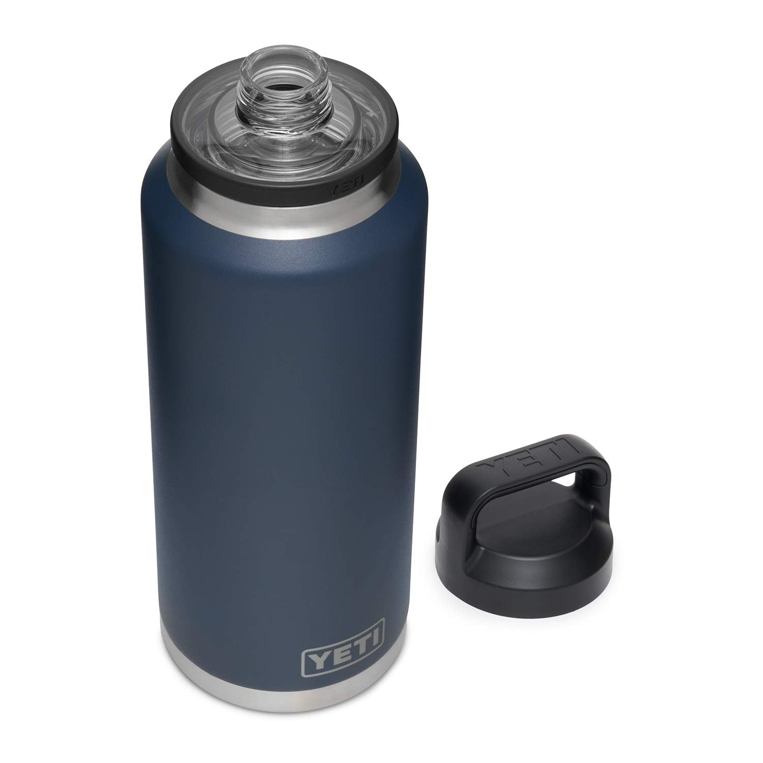 YETI Rambler 46 oz Bottle, Vacuum Insulated, Leakproof, Stainless Steel with Chug Cap, Black Forest Green