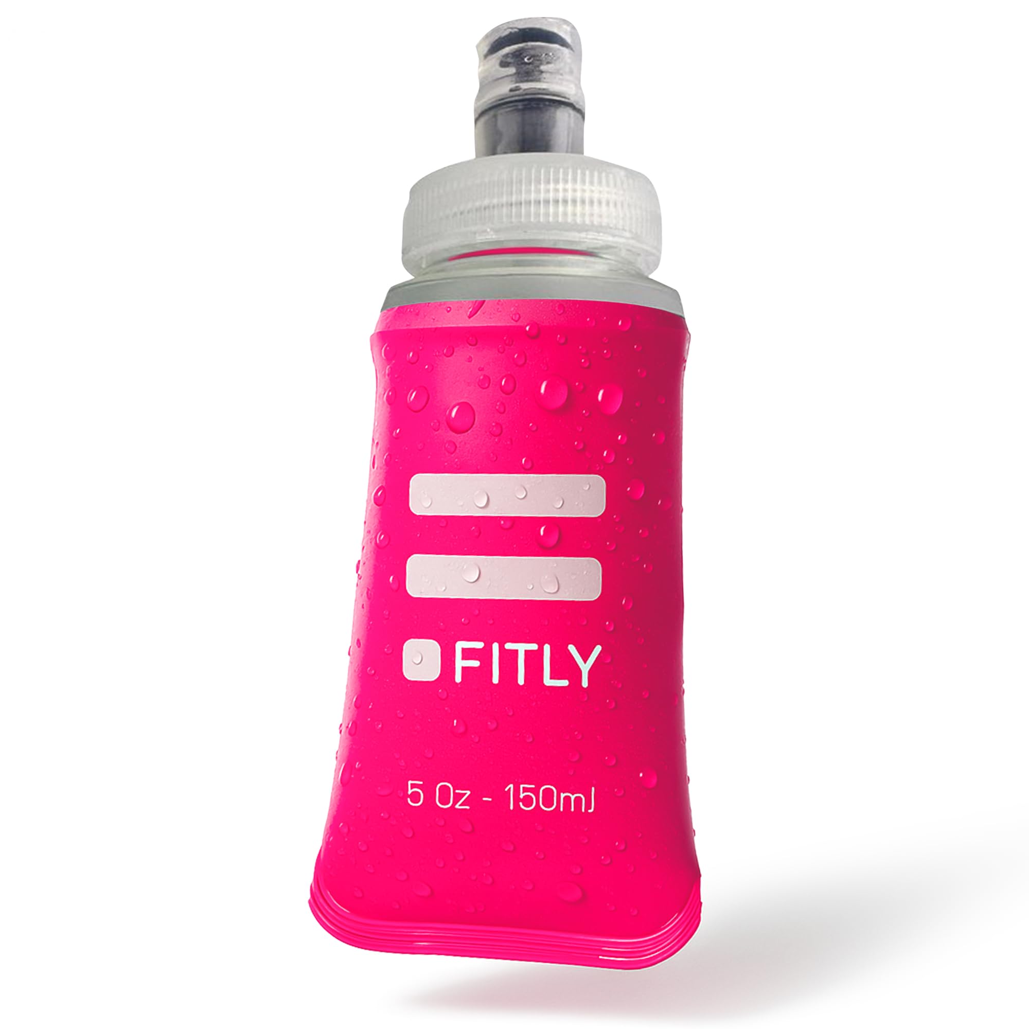 FITLY Soft Flask - Shrink As You Drink Soft Water Bottle for Hydration Pack - Folding Water Bottle Ideal for Running, Hiking, Cycling, Climbing & Rigorous Activity