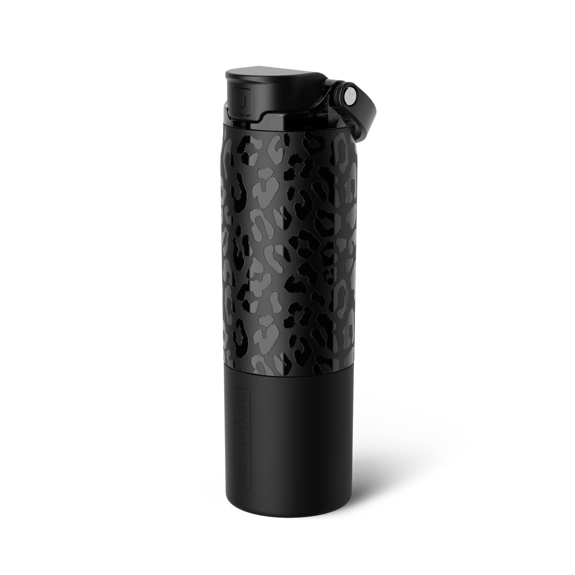 BrüMate Rise 35oz Water Bottle With 100% Leakproof Covered Silicone Straw | Insulated Stainless Steel Water Bottle With Removable Straw | Fast Flow | Soft Sip Silicone Spout | BPA-Free (Dark Aura)