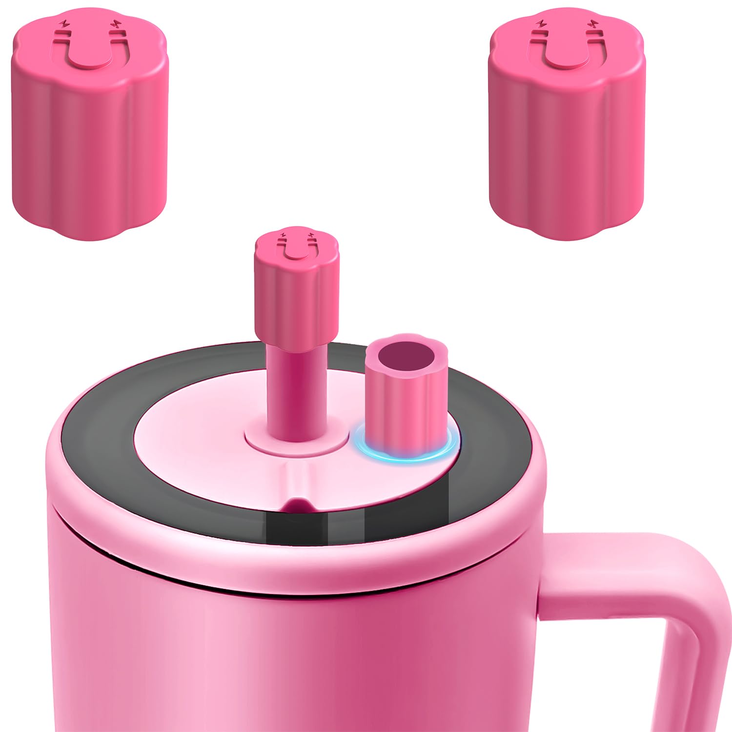 2 Pack Magnetic Straw Covers Compatible with Brumate Era 30&40 oz Tumblers,Silicone Straw Caps