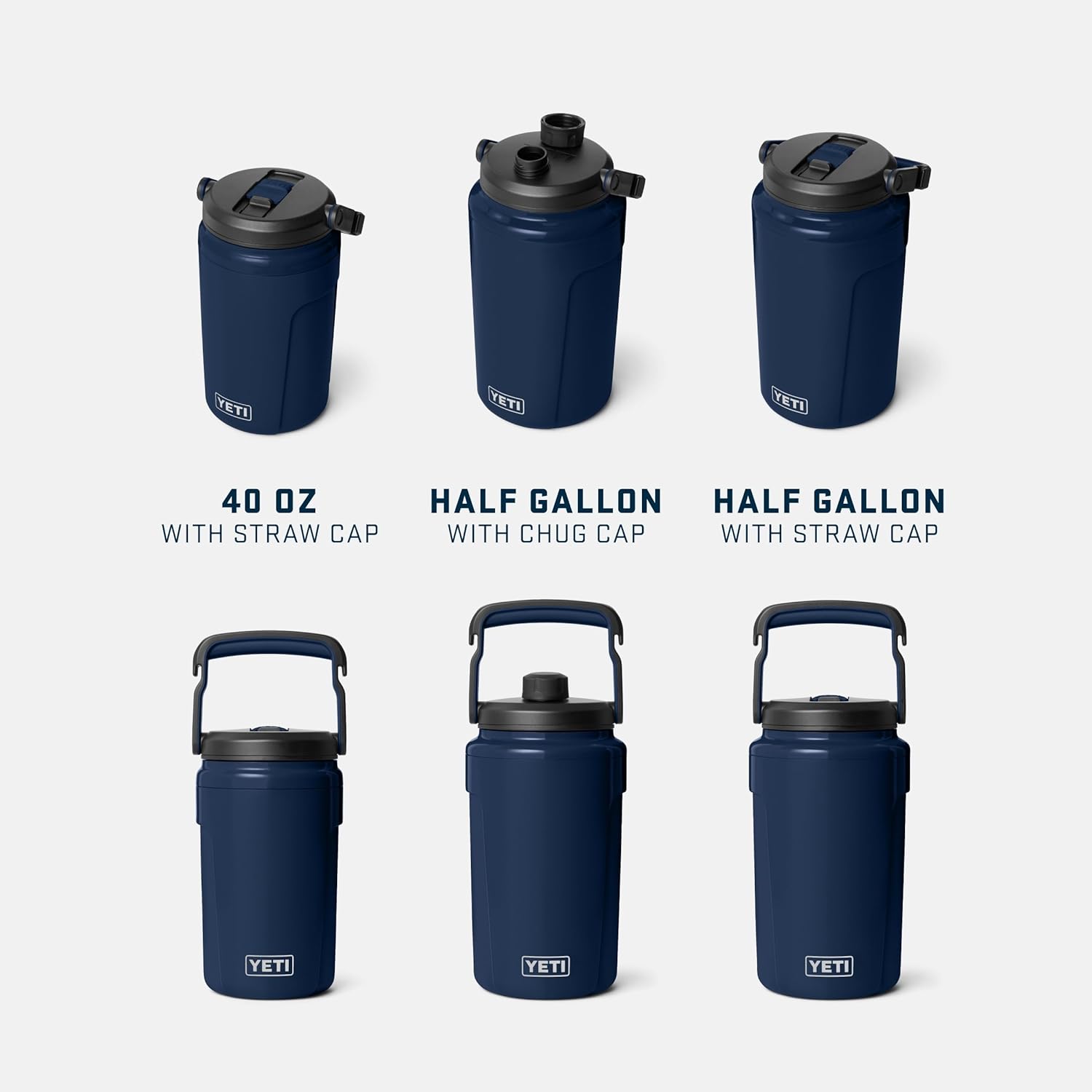 YETI Silo Half Gallon Insulated Chug Cap Water Jug – Leakproof, Lightweight Sports Bottle with Fence Hook Handle – Keeps Drinks Ice-Cold – Ideal for Gym, Sports & Tournaments, White